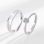Bague couple en argent