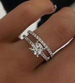 Bague de fiançailles en argent massif