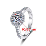 Bague de fiançailles en argent sterling sertie de moissanite 1 carat Vvs1 livré avec son certificat d’authenticité