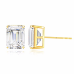 Boucle d’oreille en or sertie diamants moissanite
