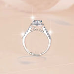 Bague de fiançailles en argent sterling sertie de moissanite 1 carat Vvs1 livré avec son certificat d’authenticité