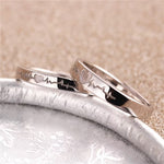 Bague couple en argent sterling