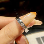 Bague alliance en argent diamant moissanite