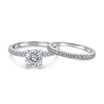 Bague de fiançailles en argent massif