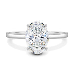 Bague de fiançailles en argent sertie de zircon