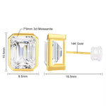 Boucle d’oreille en or sertie diamants moissanite