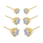 Boucle d’oreille en or sertie de diamant moissanite