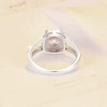Bague de fiançailles en argent sterling sertie de moissanite 1 carats vvs1 livré avec son certificat d’authenticité