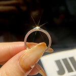 Bague alliance en argent diamant moissanite