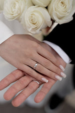 Bague alliance de mariage en argent