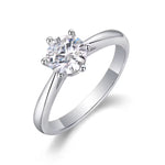 Bague de fiançailles en diamant naturel certifié GIA