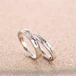 Bague couple en argent sterling
