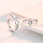 Bague couple en argent