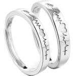 Bague couple en argent sterling