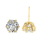 Boucle d’oreille en or sertie de diamant moissanite