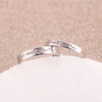 Bague couple en argent sterling