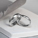 Bague alliance de mariage en argent