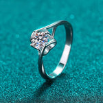 Bague de fiançailles en moissanite livré avec son certificat