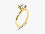 bague solitaire princesse   en or , diamant