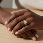 Bague de fiançailles en argent sterling sertie de moissanite 1 carat Vvs1 livré avec son certificat