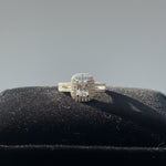 Bague de fiançailles en argent sertie de zircon