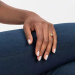 bague hidden en or sertie de moissanite