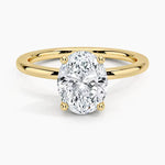 bague solitaire  en or , diamant