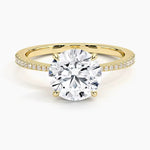 bague hidden en or sertie de moissanite