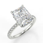 Bagues de fiançailles en argent ,diamant moissanite