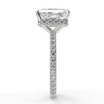 Bagues de fiançailles en argent ,diamant moissanite