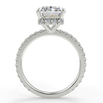 Bagues de fiançailles en argent ,diamant moissanite