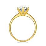 Bague de fiançailles en or sertie de diamants moissanite