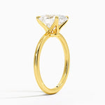 Bague de fiançailles en or sertie de diamants moissanite