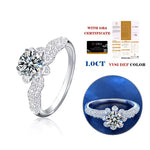 Bague de fiançailles en argent , diamant