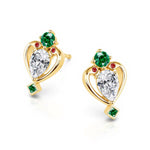 boucle d'oreille en or sertie diamants moissanite