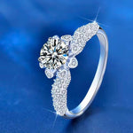 Bague de fiançailles en argent , diamant