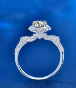 Bague de fiançailles en argent , diamant