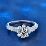 Bague de fiançailles en argent , diamant